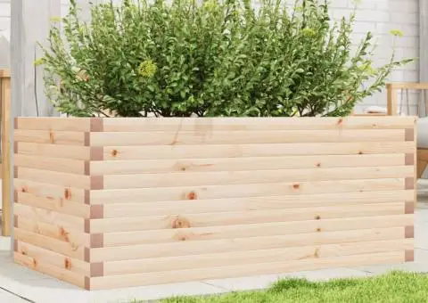 Jardinieră de grădină, 110x60x45,5 cm, lemn masiv de pin - 1/5