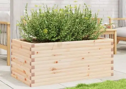 Jardinieră de grădină, 110x60x45,5 cm, lemn masiv de pin - 3/5