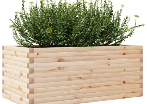 Jardinieră de grădină, 110x60x45,5 cm, lemn masiv de pin - 4/5