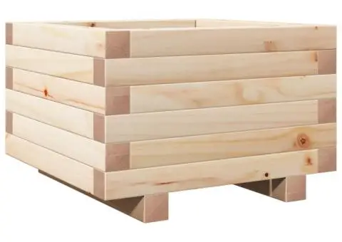 Jardinieră de grădină, 40x40x26,5 cm, lemn masiv de pin - 2/5