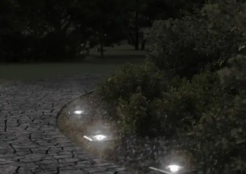 Lampă exterioară de sol, pătrat, negru, 10,5x10,5 cm, aluminiu - 3/5