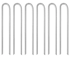 vidaXL Țăruși de cort, 6 buc., 37 cm, Ø10 mm, oțel galvanizat