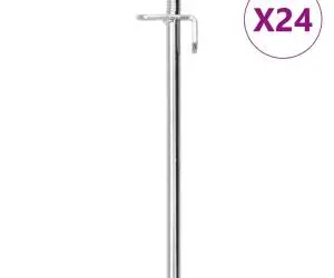 vidaXL Țăruși de cort, 24 buc., 19,5 cm, Ø8 mm, oțel galvanizat