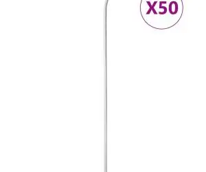 vidaXL Țăruși de cort, 50 buc., 30 cm, Ø5 mm, oțel galvanizat
