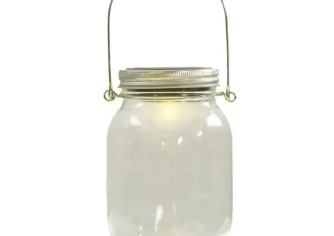 Lampă solară din sticlă pentru exterior, 12 buc., alb cald - 3/5