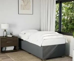 vidaXL Cadru de pat fără saltea, gri închis, 80x200 cm, textil