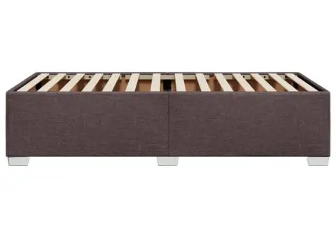 Cadru de pat fără saltea, maro închis, 90x190 cm, textil - 5/5