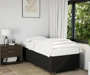 vidaXL Cadru pat fără saltea țesătură neagră 90x200 cm