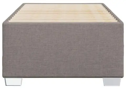 Cadru de pat fără saltea Taupe 90x200 cm țesătură - 4/5