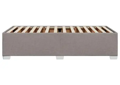 Cadru de pat fără saltea Taupe 90x200 cm țesătură - 5/5