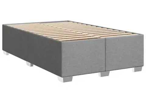 Cadru de pat fără saltea, gri deschis, 120x200 cm, textil - 3/5