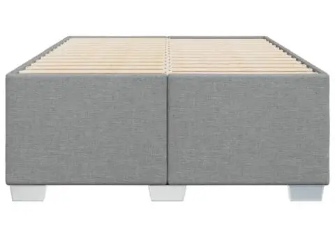 Cadru de pat fără saltea, gri deschis, 120x200 cm, textil - 4/5