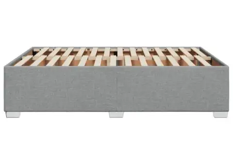 Cadru de pat fără saltea, gri deschis, 160x200 cm, textil - 5/5
