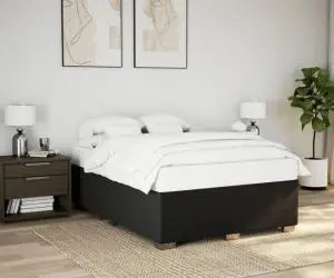 vidaXL Cadru de pat fără saltea, negru, 160x200 cm, textil