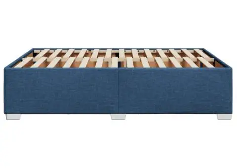 Cadru de pat fără saltea, albastru, 160x200 cm, textil - 5/5