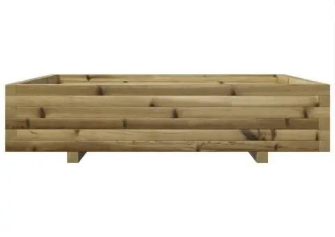 Jardinieră de grădină, 110x110x26,5 cm, lemn de pin impregnat - 5/5