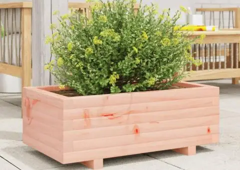 Jardinieră de grădină, 70x40x26,5 cm, lemn masiv Douglas - 3/5