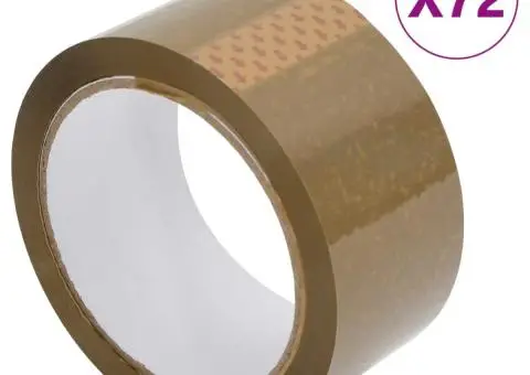 Bandă adezivă de ambalare, 72 buc., maro, 48 mm x 66 m - 1/5