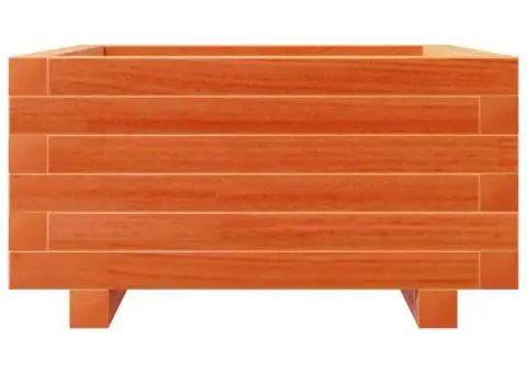 Jardinieră grădină, maro ceruit, 50x50x26,5 cm, lemn masiv pin - 5/5