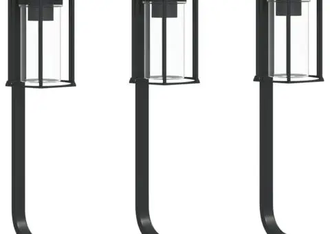 Lămpi de podea de exterior 3 buc. negru 60 cm oțel inoxidabil - 2/5