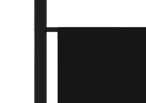 Paravan de cameră cu 5 panouri, negru, 250 x 180 cm - 5/5