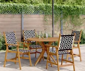 vidaXL Set mobilier de grădină, 5 piese, lemn masiv de acacia
