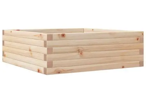 Jardinieră de grădină, 70x70x23 cm, lemn masiv de pin - 2/5