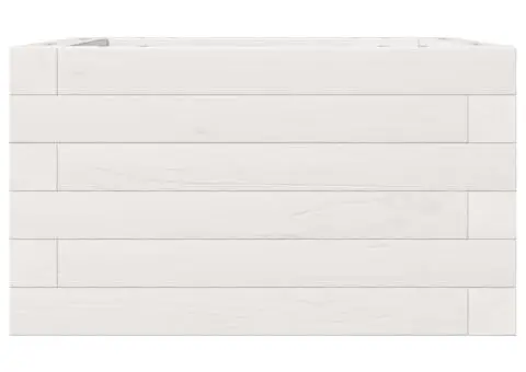 Jardinieră de grădină, alb, 40x40x23 cm, lemn masiv de pin - 5/5