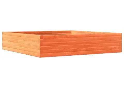 Jardinieră grădină, maro ceruit, 110x110x23 cm, lemn masiv pin - 2/5