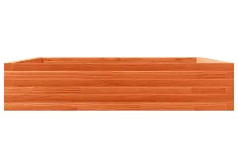 Jardinieră grădină, maro ceruit, 110x110x23 cm, lemn masiv pin - 5/5