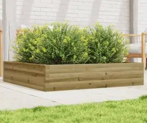 vidaXL Jardinieră de grădină, 110x110x23 cm, lemn de pin impregnat