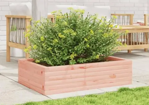 Jardinieră de grădină, 90x60x23 cm, lemn masiv Douglas - 3/5