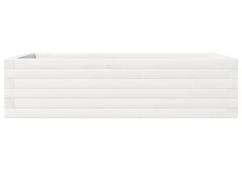 Jardinieră de grădină, alb, 90x60x23 cm, lemn masiv de pin - 5/5