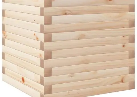 Jardinieră de grădină, 50x50x45,5 cm, lemn masiv de pin - 2/5