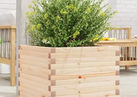 Jardinieră de grădină, 60x60x45,5 cm, lemn masiv de pin - 1/5