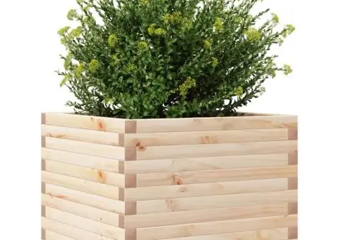Jardinieră de grădină, 60x60x45,5 cm, lemn masiv de pin - 4/5