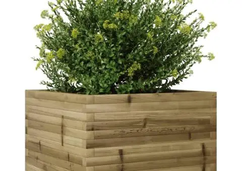 Jardinieră de grădină, 70x70x45,5 cm, lemn de pin impregnat - 4/5