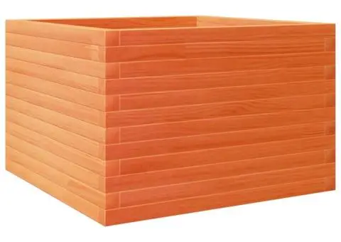 Jardinieră grădină, maro ceruit, 70x70x45,5 cm, lemn masiv pin - 2/5