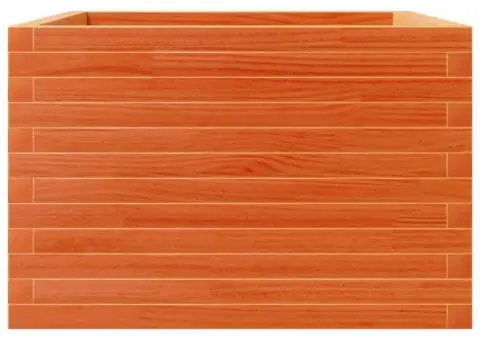 Jardinieră grădină, maro ceruit, 70x70x45,5 cm, lemn masiv pin - 5/5