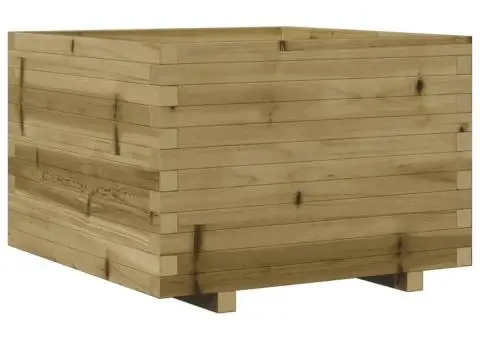 Jardinieră de grădină, 70x70x49,5 cm, lemn de pin impregnat - 2/5