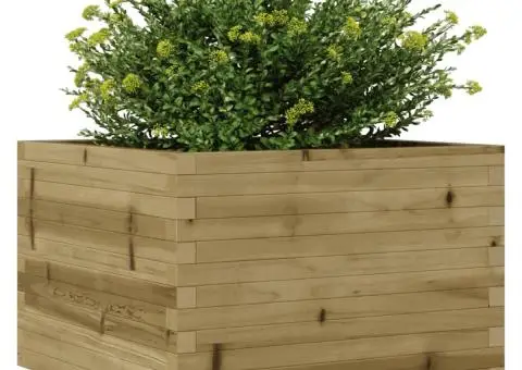 Jardinieră de grădină, 70x70x49,5 cm, lemn de pin impregnat - 4/5