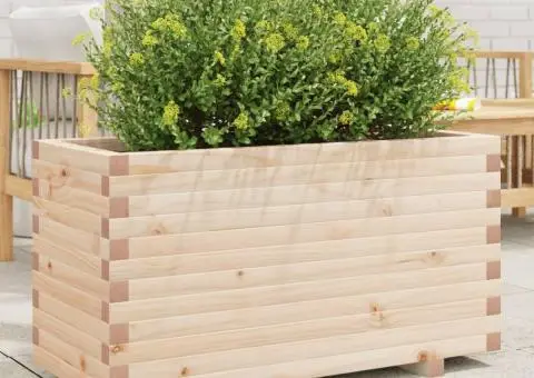 Jardinieră de grădină, 90x40x49,5 cm, lemn masiv de pin - 1/5