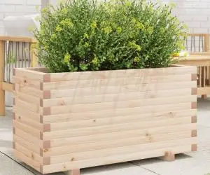 vidaXL Jardinieră de grădină, 90x40x49,5 cm, lemn masiv de pin