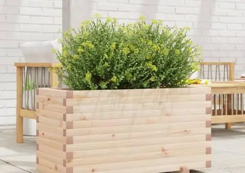 Jardinieră de grădină, 90x40x49,5 cm, lemn masiv de pin - 3/5