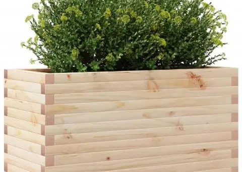 Jardinieră de grădină, 90x40x49,5 cm, lemn masiv de pin - 4/5