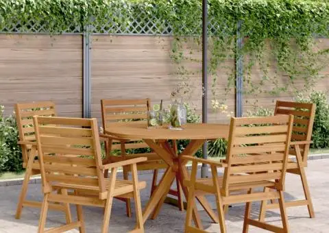 Set mobilier de grădină, 6 piese, lemn masiv de acacia - 1/5