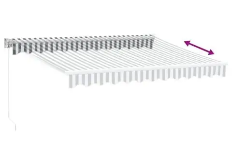 Copertină retractabilă antracit/alb, 3x2,5 m, textil/aluminiu - 5/5