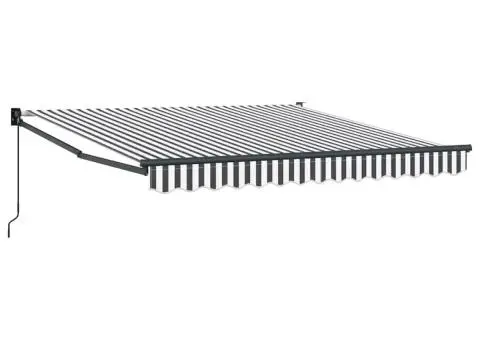 Copertină retractabilă antracit/alb, 3x2,5 m, textil/aluminiu - 2/5