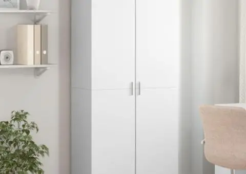 Pantofar, alb, 80 x 39 x 178 cm, PAL - 1/5