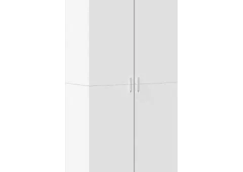 Pantofar, alb, 80 x 39 x 178 cm, PAL - 2/5